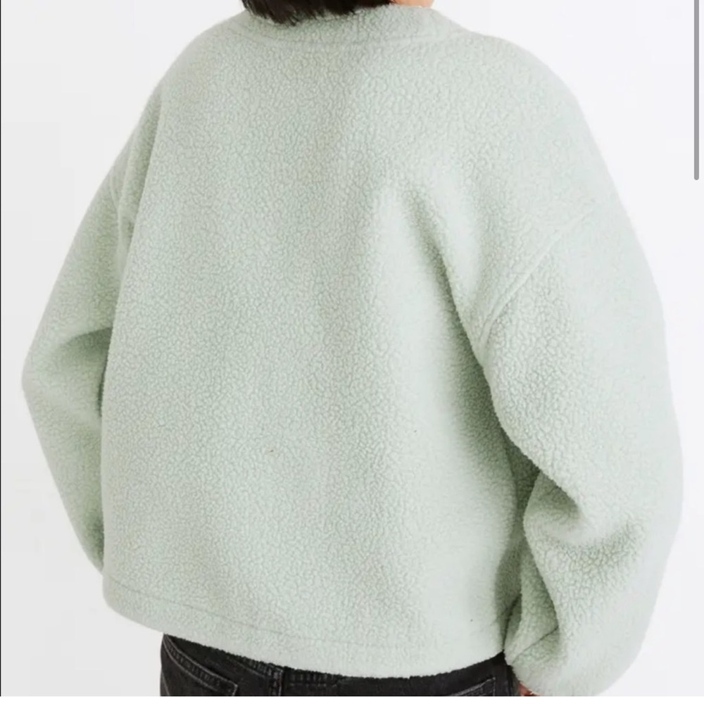 Madewell (RE)sourced Fleece Crop Cardigan - Picture 2 of 14